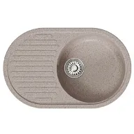 Мойка искусственный камень Комфорт Mixline, 730х460х180мм, с крылом, песочная цены в Воронеже