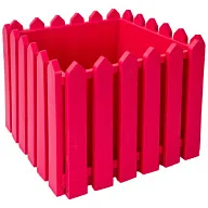 Кашпо Лардо, квадратное, среднее 283х283х218, пластик, ярко-красный цены в Воронеже