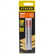 Пилки для электролобзика Stayer, по дереву, EU-хвостик, набор 2шт/упак цены в Воронеже