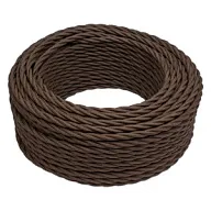Провод витой Ретро Bironi 2x1.5мм, коричневый, плетеный, 20м цены в Воронеже