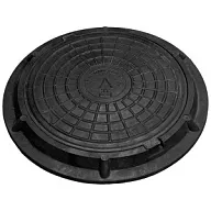 Люк канализационный легкий d 730мм, h 60мм, 3т, полимерный, черный цены в Воронеже
