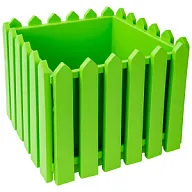 Кашпо Лардо, квадратное, среднее 283х283х218, пластик, салатовый цены в Воронеже