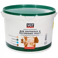 Краска водно-дисперсионная VGT АК-1180, акриловая, белоснежная, 15кг цены в Воронеже