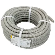 Труба ПВХ гофрированная с протяжкой ИЭК, D16мм, серая, 25м цены в Воронеже