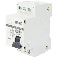 Дифференциальный автоматический выключатель АД-12 EKF, 2 полюсный, 20А 30мА  АС цены в Воронеже