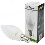 Лампа светодиодная Feron, свеча, 7Вт, E14, 4000K цены в Воронеже