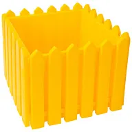 Кашпо Лардо, квадратное, среднее 283х283х218, пластик, желтый цены в Воронеже