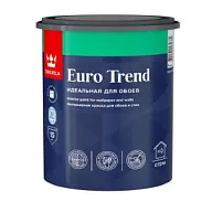 Краска водно-дисперсионная Tikkurila Euro Trend, интерьерная, акриловая, белая, матовая, база C, 0.9л. цены в Воронеже