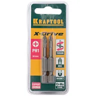Бита Kraftool X-Drive PH №1, 50мм, торсионная, 2шт цены в Воронеже