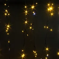 Гирлянда Бахрома, 25м, тонкий черный провод, теплый свет, уличная цены в Воронеже