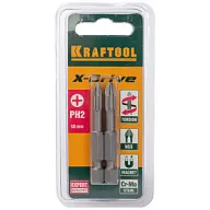 Бита Kraftool X-Drive PH №2, 50мм, торсионная, 2шт цены в Воронеже