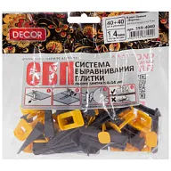 Зажим + Клин Decor для плитки, "Ворота" 1.4мм, 40+40шт/упак цены в Воронеже