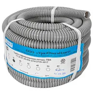 Труба ПВХ  гофрированная с протяжкой Ю-пласт, D20мм, серая, 10м цены в Воронеже