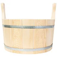 Все для Ушат Банные штучки, для бани и сауны, с пластиковой вставкой, липа, 9л цены в Воронеже