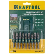 Набор двухсторонних бит Kraftool KraftMax, 9 предметов цены в Воронеже