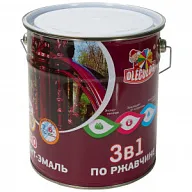 Грунт-эмаль по ржавчине 3 в 1 Olecolor, белый, 4.0кг цены в Воронеже