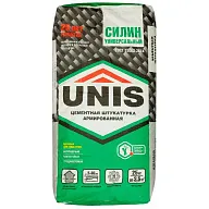 Штукатурка цементная армированная Юнис Силин, серая, 25кг цены в Воронеже
