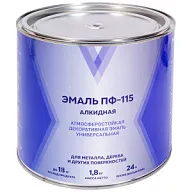 Эмаль ПФ-115 "V", алкидная, черный, 1.8кг цены в Воронеже