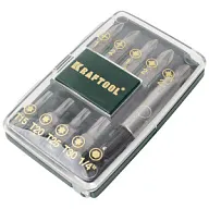 Набор бит Kraftool Compact-10, 10 предметов с магнитным адаптером цены в Воронеже
