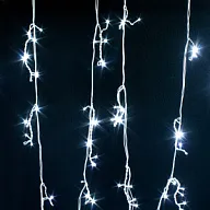 Гирлянда Бахрома, 25м, тонкий белый провод, холодный свет, уличная цены в Воронеже