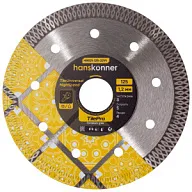 Диск отрезной Hanskonner Y-тип TilePro, сплошной, алмазный, по керамике, 125x22.2мм цены в Воронеже