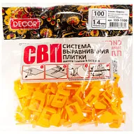 Зажим Decor для плитки, "Ворота" 1.4мм, 100шт/упак цены в Воронеже