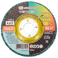 Круг шлифовальный лепестковый Луга, 125х22.2мм, Р60, торцевой цены в Воронеже