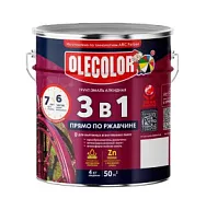 Грунт-эмаль по ржавчине 3 в 1 Olecolor, графит, 4.0кг цены в Воронеже