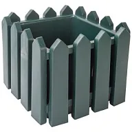 Кашпо Лардо, квадратное, малое 195х195х156, пластик, зеленый цены в Воронеже