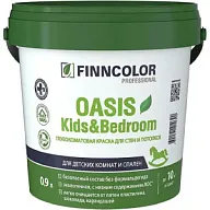 Краска водно-дисперсионная Finncolor Oasis Kids Bedroom для стен и потолка, моющаяся, белая, матовая, база C, 0.9л. цены в Воронеже