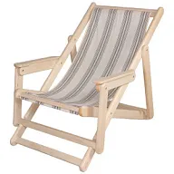 Шезлонг гибкий с подлокотниками на ткани, 600мм х 750мм х 1600мм, липа цены в Воронеже