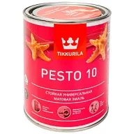 Эмаль алкидная Tikkurila Pesto 10 белая, матовая, база А, 0.9л цены в Воронеже