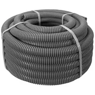 Труба ПВХ гофрированная с протяжкой ИЭК, D32мм, серая, 25м цены в Воронеже