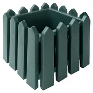 Кашпо Лардо, квадратное, малое 195х195х156, пластик, темно-зеленый цены в Воронеже