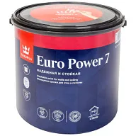 Краска водно-дисперсионная Tikkurila Euro Power-7, для стен и потолка, моющаяся, матовая, база А, 2.7л. цены в Воронеже