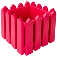 Кашпо Лардо, квадратное, малое 195х195х156, пластик, ярко-красный цены в Воронеже