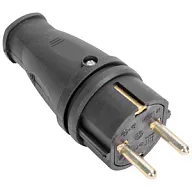 Вилка электрическая прямая Витебск, 16А, с заземлением, черная цены в Воронеже