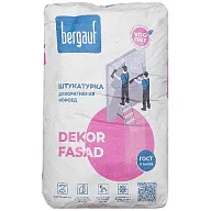Штукатурка декоративная короед Bergauf Dekor Fasad, серая, 25кг цены в Воронеже
