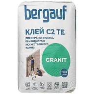 Клей для керамогранита, природного и искусственного камня Bergauf Granit C2TE, 25кг цены в Воронеже