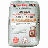 Смесь кладочная жаростойкая для внешних стенок "Терракот", 25 кг цены в Воронеже