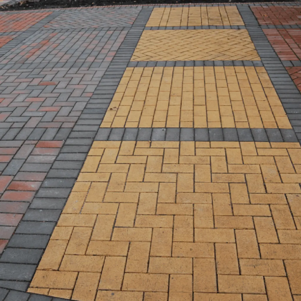 Плитка тротуарная прессованная "Брусчатка", Зенит Черноземье, желтая, 60х100х200мм, послойно, 54шт/1.08м2