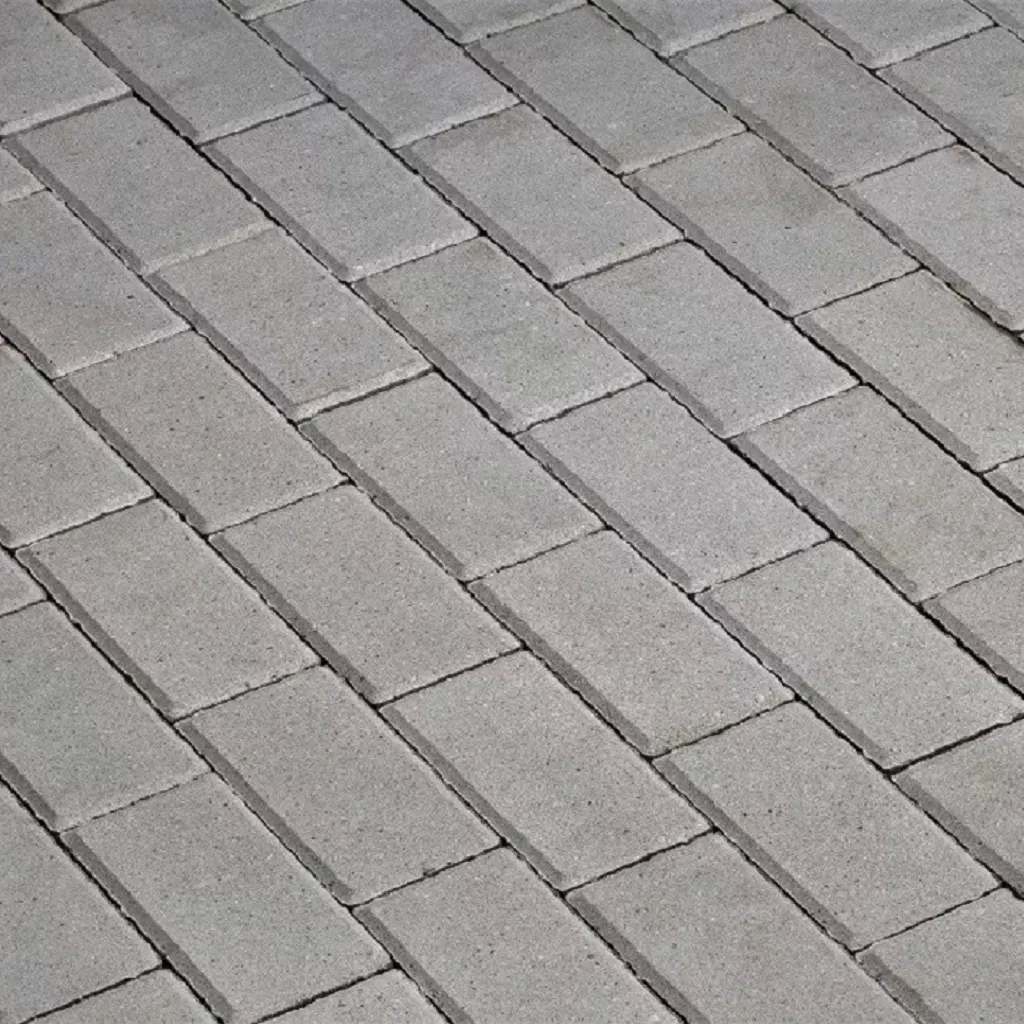 Плитка тротуарная прессованная "Брусчатка", Зенит Черноземье, серая, 40х100х200мм, послойно, 54шт/1.08м2