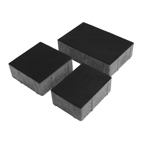 Плитка тротуарная прессованная "Европа", Зенит Черноземье, 3 формы, черная, 60мм, 13.36м2/уп.