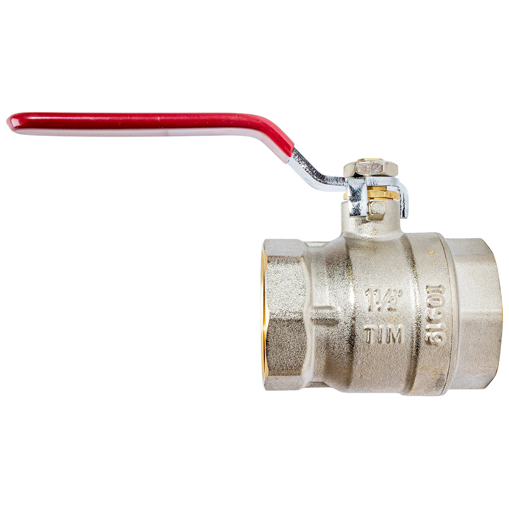 Кран шаровый для воды TIM, 1 1/2" г-г, рычаг