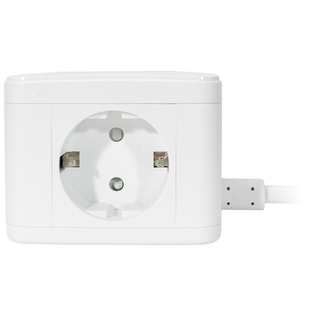 Удлинитель серии Куб EKF, 2-местный, 3м, ПВС 3х1мм, с заземлением, с USB