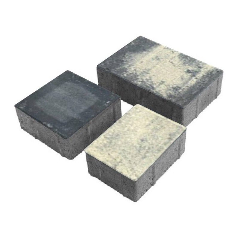 Плитка тротуарная прессованная "Европа", Зенит Черноземье, 3 формы, Грей колор-микс, 40мм, 20.04м2/уп.