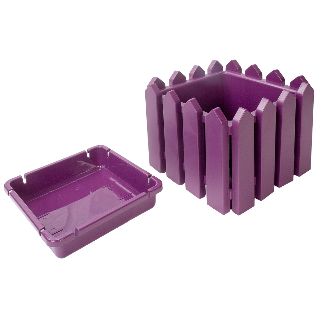 Кашпо пластик. "Лардо" квадратное, малое 195х195х156, лиловый