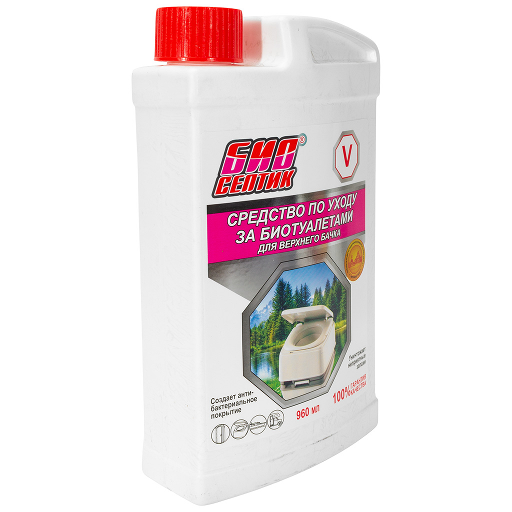 Биосептик-V, средство по уходу за биотуалетами (для верхнего бачка), 960мл
