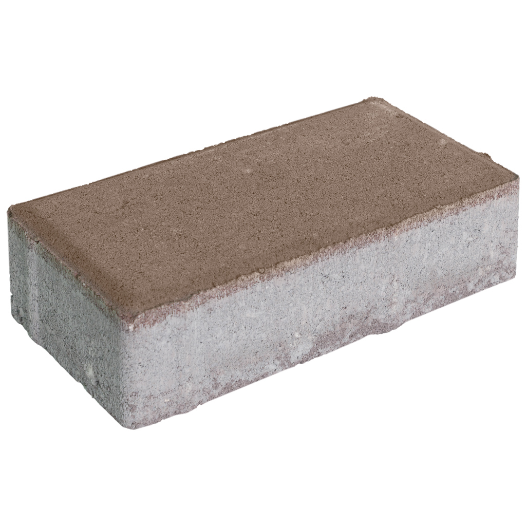 Плитка тротуарная прессованная "Брусчатка", Зенит Черноземье, 60х100х200мм, коричневая, 12.96м2/ 648шт.