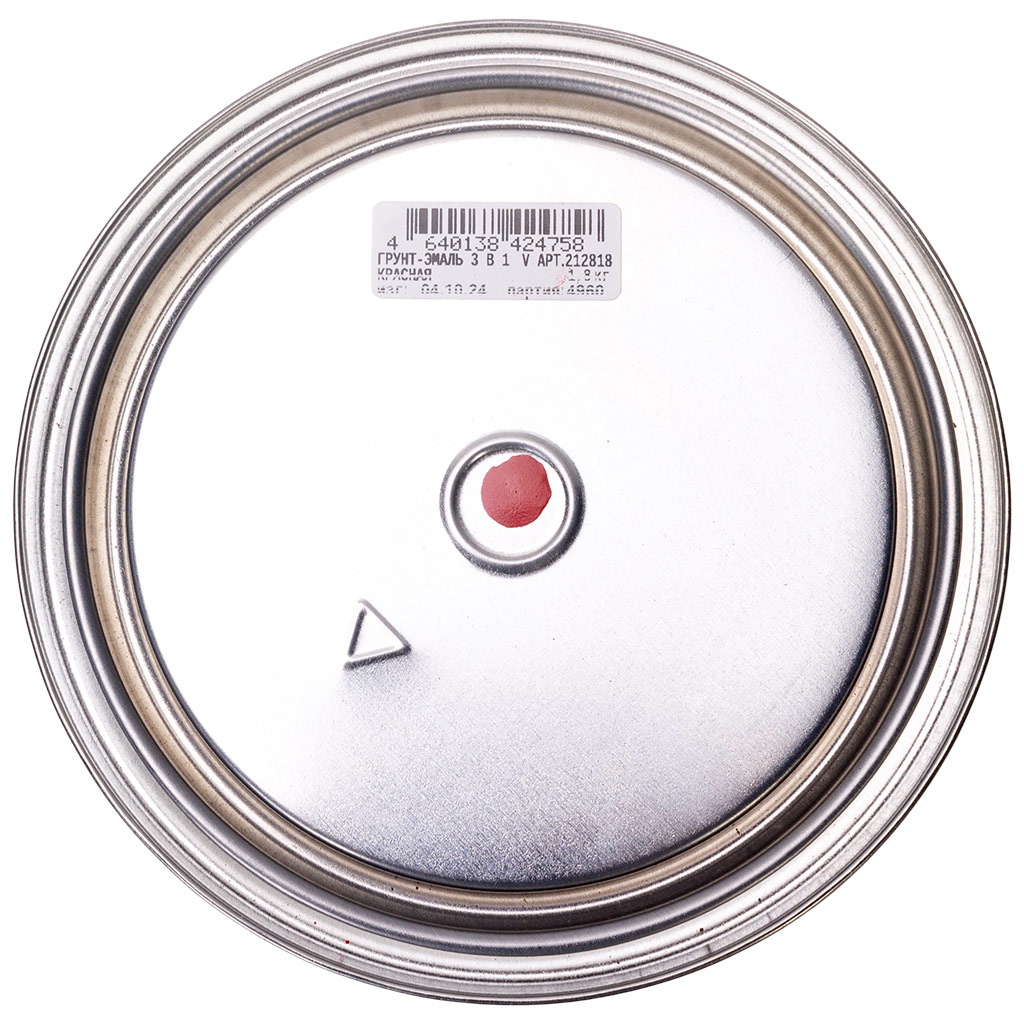 Грунт-эмаль "V" по ржавчине 3в1, красная, 1,8кг